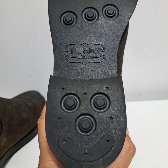 Thursday Boot Co. The Duchess Grunge Streetwear Dark Olive Suede Size 8 - Picture 11 of 15
